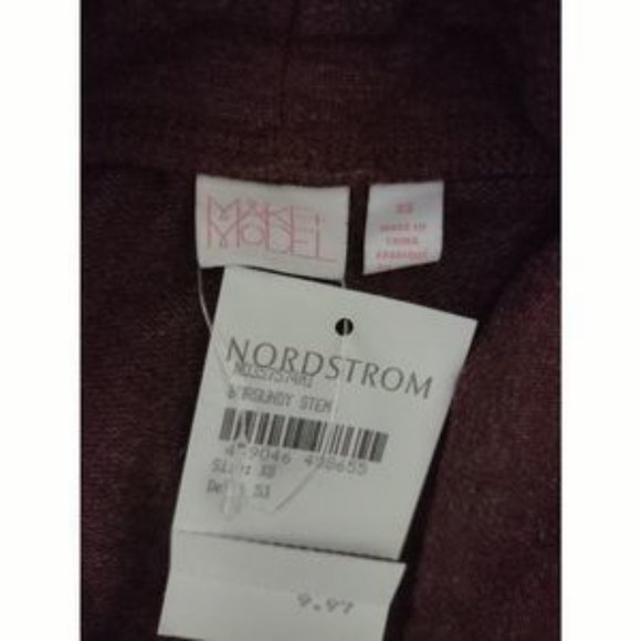 Nordstrom Women's Burgundy Jogger Pants Size XS - Picture 5 of 5